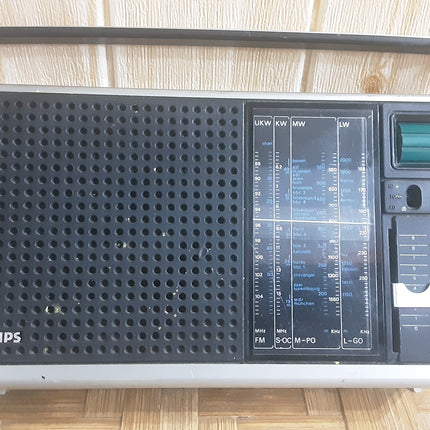 RADIO Vintage 1975 A TRANSISTOR PHILIPS 90RL650 /01R - funzionante ma senza antenna, alimentaazio a pilo o a cavo