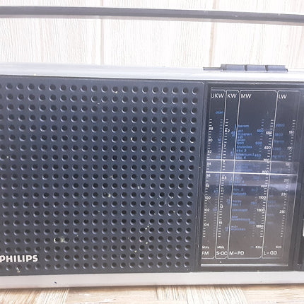 RADIO Vintage 1975 A TRANSISTOR PHILIPS 90RL650 /01R - funzionante ma senza antenna, alimentaazio a pilo o a cavo