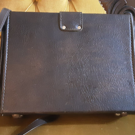 Borsa Vintage Yashica Marrone scuro per collezionista presenta dell'imperfezioni