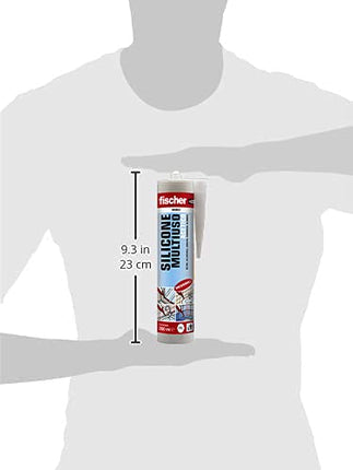 Silicone Acetico Multiuso SAM 280 Trasparente, Sigillante Antimuffa per Vetro, Alluminio, Smalto, Ceramica, Adatto per Bagno e Cucina, 9351