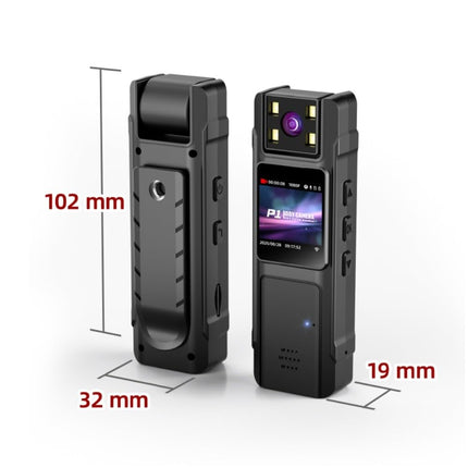 JoyousMall per mini fotocamera 1080P con obiettivo rotante a 180°, schermo da 1,3 pollici, ricarica di tipo C, registrazione audio per sicurezza, ciclismo, uso esterno (nero)
