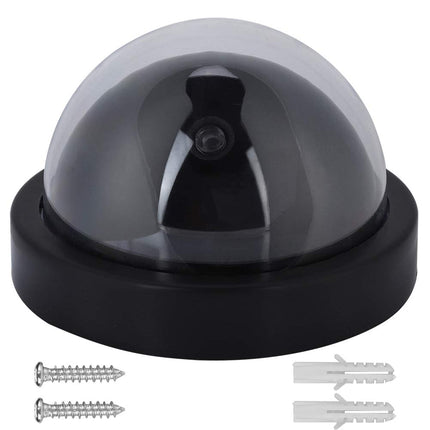 Topiky Videocamera di sicurezza fittizia, telecamera di sorveglianza simulata simmetrica antipolvere impermeabile per interni/esterni, con lampeggiante LED