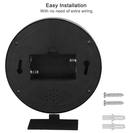 Topiky Videocamera di sicurezza fittizia, telecamera di sorveglianza simulata simmetrica antipolvere impermeabile per interni/esterni, con lampeggiante LED