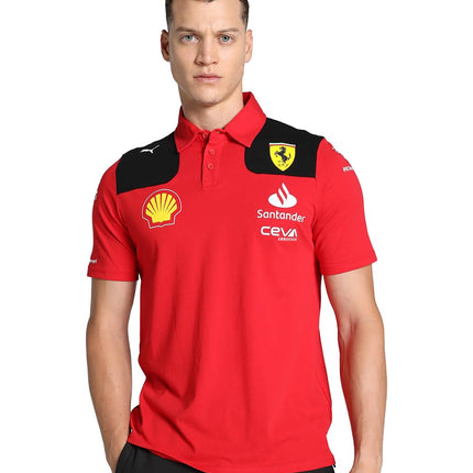 PUMA Scuderia Ferrari - Polo di Squadra 2023 - Rosso - Uomo - Taglie: M