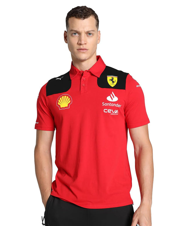 PUMA Scuderia Ferrari - Polo di Squadra 2023 - Rosso - Uomo - Taglie: M