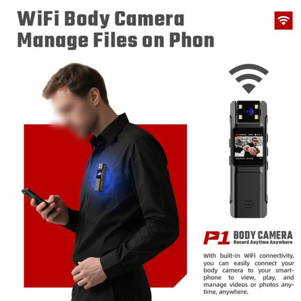 JoyousMall per mini fotocamera 1080P con obiettivo rotante a 180°, schermo da 1,3 pollici, ricarica di tipo C, registrazione audio per sicurezza, ciclismo, uso esterno (nero)