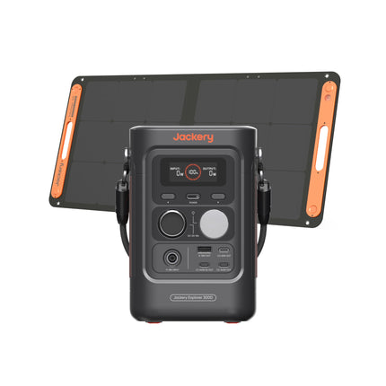 Jackery Explorer 300D - Stazione elettrica portatile con pannello solare da