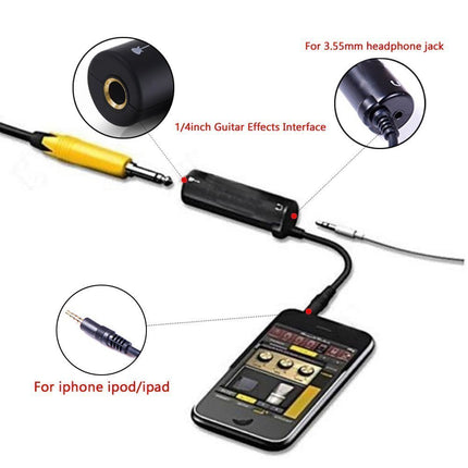 Collegamento convertitore adattatore interfaccia effetti chitarra per iPhone,iPod touch