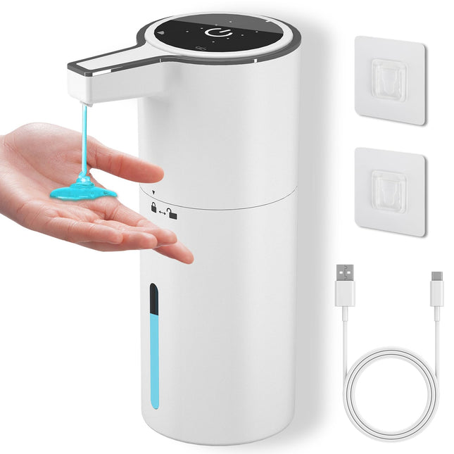 Dispenser Automatico di Sapone Senza Contatto, Liquido da Parete (Bianco)
