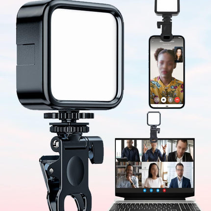 Luce per selfie con clip, luce video con batteria da 1200 mAh, luce per foto 3000 K-6000 K, luminosità regolabile CRI 96 +, 3 modalità di luce, mini luce video per cellulare, tablet, iPad, laptop,