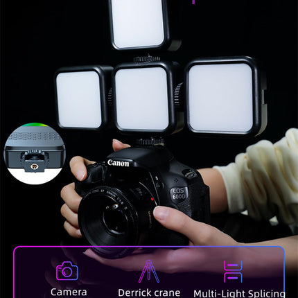 Luce per selfie con clip, luce video con batteria da 1200 mAh, luce per foto 3000 K-6000 K, luminosità regolabile CRI 96 +, 3 modalità di luce, mini luce video per cellulare, tablet, iPad, laptop,