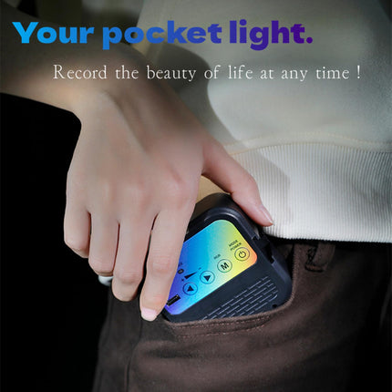 Luce per selfie con clip, luce video con batteria da 1200 mAh, luce per foto 3000 K-6000 K, luminosità regolabile CRI 96 +, 3 modalità di luce, mini luce video per cellulare, tablet, iPad, laptop,