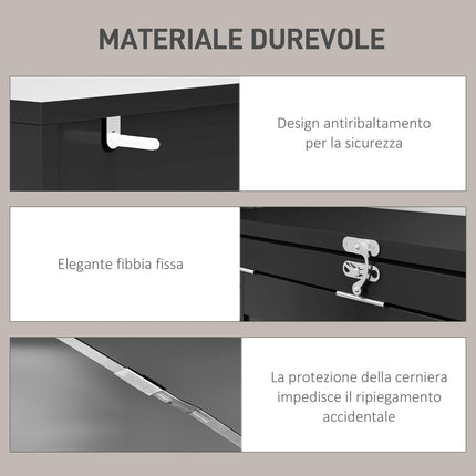 HOMCOM Scrivania con Libreria e Lavagna Nera 98x51x153 cm Nero
