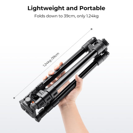K&F CONCEPT Treppiede Fotocamera e Smartphone 163cm, Treppiede da Viaggio