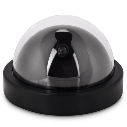 Topiky Videocamera di sicurezza fittizia, telecamera di sorveglianza simulata simmetrica antipolvere impermeabile per interni/esterni, con lampeggiante LED