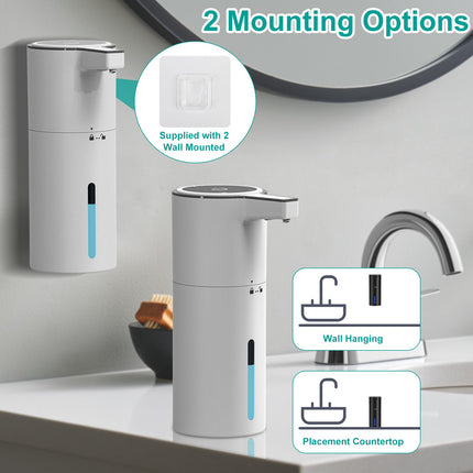 Dispenser Automatico di Sapone Senza Contatto, Liquido da Parete (Bianco)