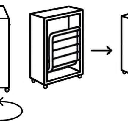 Generico Letto a scomparsa Magic bianco cemento, salvaspazio, richiudibile, materasso incluso - 100% MADE IN ITALY
