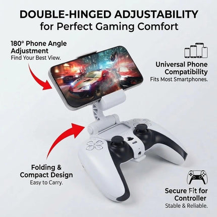 Clip di supporto per telefono per controller, supporto per streaming cloud gaming, 1 pezzo (bianco)