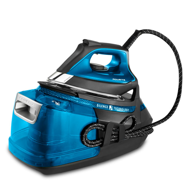 Ferro da Stiro a vapore con Caldaia Silenziosa, 2800W, 1.3 L, 7.5 bar, 480 g/min, Colore Nero/Blu. Silence Steam Pro DG9222,