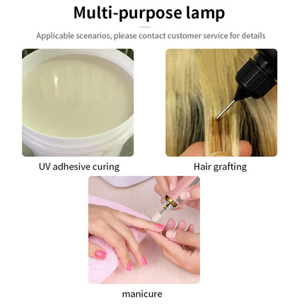 Lampada Extension Capelli a LED UV V Light Portatile per Incollare Capelli a Polimerizzazione Rapida