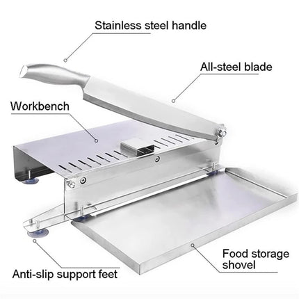 Macchina per affettare carne ossea, in acciaio inox, per uso domestico e commerciale, dispositivo manuale per tagliare pesce, pollo, manzo