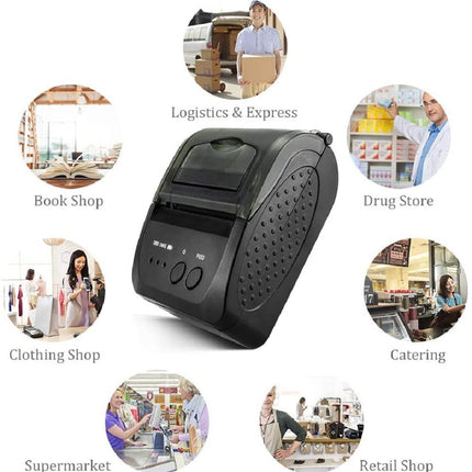NETUM Stampante termica per ricevute Portatile da 58 mm con Bluetooth 4.0 e USB, Mini Stampante per Ricevute Supporto ESC/POS per Android/Windows (Cinturino Incluso)