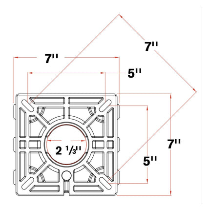 Regolabile Sedile Della Barca Piedistallo (Altezza 450mm - 635mm)