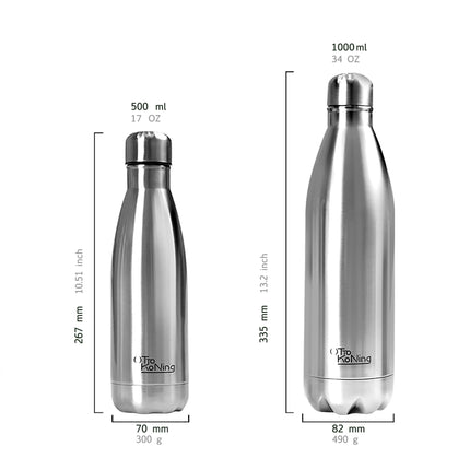 OTTO KONING Borraccia Termica 500 ml Acciaio Inox 18/8 Senza BPA