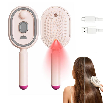 Spazzola a Vapore Capelli, Spazzola a Vapore Elettrica, Pettine Massaggiante Elettrico, Spazzola Lisciante a Vapore, Viaggio Casa Lisciante Capelli Ricci Spessi