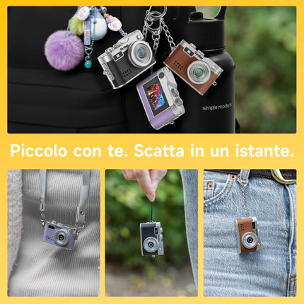 Rollei Mini Fotocamera Digitale Nero 1080P FHD Piccola Cámara Digital Retrò