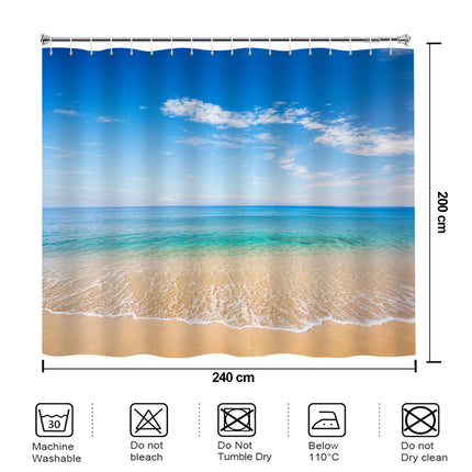 Tenda da doccia paesaggio in poliestere, larghezza 240 x altezza 200 cm