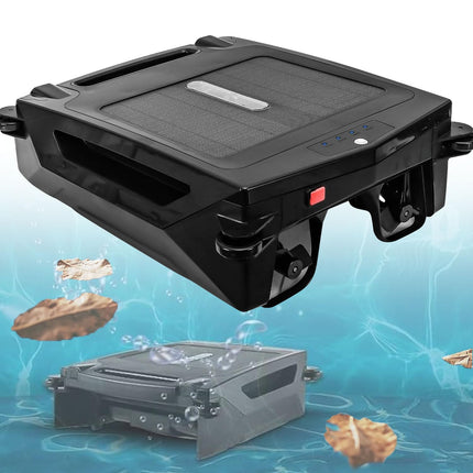 moupeaktain Skimmer per Piscina Senza Fili Ad Energia Solare, Robot Pulitore Automatico per Piscina, Aspirapolvere per Piscina con Doppia Ricarica / 2 modalità/Evita Ostacoli/Parcheggio Autonomo