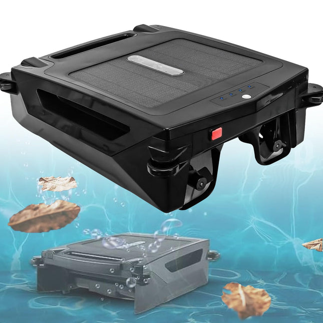 moupeaktain Skimmer per Piscina Senza Fili Ad Energia Solare, Robot Pulitore Automatico per Piscina, Aspirapolvere per Piscina con Doppia Ricarica / 2 modalità/Evita Ostacoli/Parcheggio Autonomo