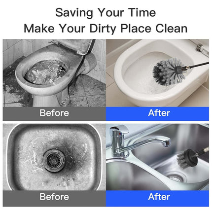 32 Pezzi Testina Spazzola Avvitatore a Batteria, Set Spazzole per Trapano, Kit Spazzola Trapano Power Scrubber per Cerchi, Tappeti, Bagno, Auto, Piastrelle, Pavimento