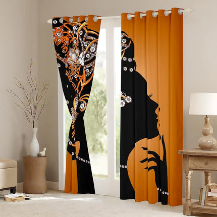 Tenda africana oscurante per finestra tenda africana afro tende oscuranti (30% -50%) per camera da letto bambini tradizionali esotici trattamenti per finestre W66 x L90