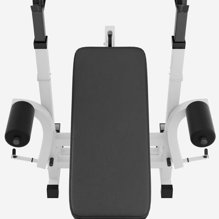 Panca Multifunzione - 46 Pezzi, Panca Regolabile, Portabilanciere, Butterfly, LAT Machine, Tappetino Fitness, 2 Bilancieri, 2 Manubri, 14 Dischi 100 kg - Stazione Fitness