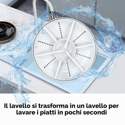 Lavatrice portatile, Lavatrice per lavello Mini lavatrice Lavastoviglie portatile per lavello Lavatrice portatile per lavello per la casa (Rosso)