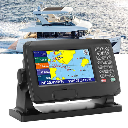 Weikeya Navigatore GPS Marino, Plotter cartografico GPS BDS Posizionamento GPS IPX6 Transponder AIS Impermeabile per Barca,Pezzi di ricambio per barche,yacht