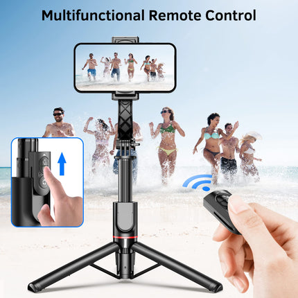 Stabilizzatore cardanico per smartphone con telecomando, treppiede estensibile in alluminio, rotazione automatica a 360°, bilanciamento automatico per registrazione video live, vlogging, YouTube,