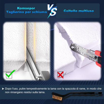 Komsepor Taglierina di schiuma Coltello caldo elettrico Taglierina di polistirolo Strumento di taglio della schiuma Coltello caldo raffreddato ad aria (Raffreddamento Blue-Air 200W)