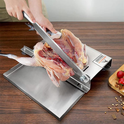 Macchina per affettare carne ossea, in acciaio inox, per uso domestico e commerciale, dispositivo manuale per tagliare pesce, pollo, manzo