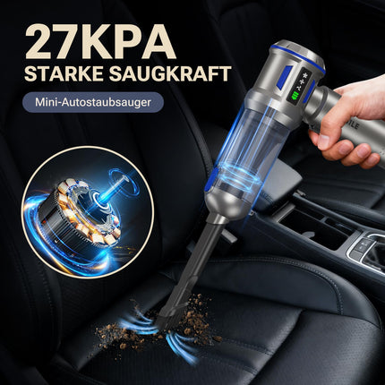 Yomile Aspirabriciole Senza Fili, 27000PA 4 in 1 Aspirapolvere per Auto Portatile,Aspiratore e Soffiatore con Motore Brushless Mini Aspirabriciole Senza Fili Potente per Auto Casa