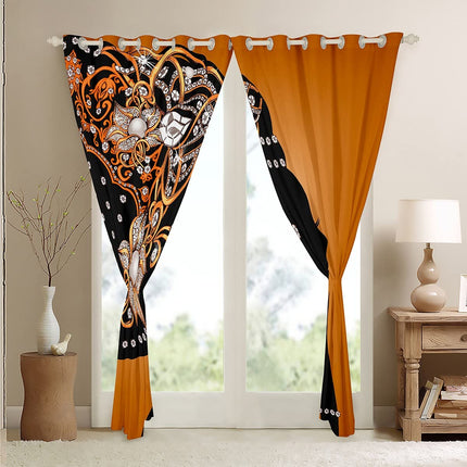 Tenda africana oscurante per finestra tenda africana afro tende oscuranti (30% -50%) per camera da letto bambini tradizionali esotici trattamenti per finestre W66 x L90