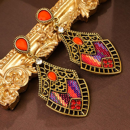 XFSRG Parure Gioielli Donna Etnica Colorata Collana e Orecchini Pendenti in Stile Boho Chic per Feste e Occasioni Speciali