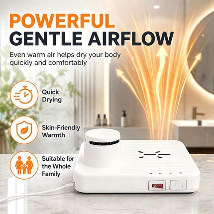 Asciugatrice per tutto il corpo da 800 W dopo la doccia, essiccatore ad alta velocità da 15000 giri/min con sensore di movimento, aria fredda e calda regolabile a 2 velocità per bagno, casa e hotel