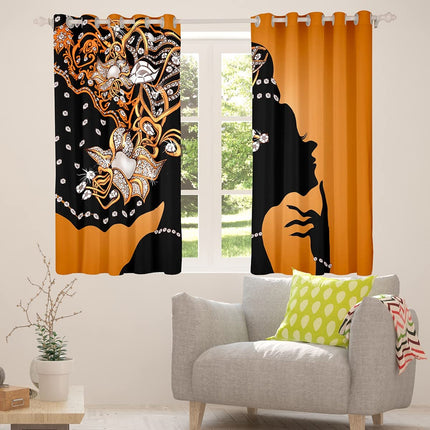 Tenda africana oscurante per finestra tenda africana afro tende oscuranti (30% -50%) per camera da letto bambini tradizionali esotici trattamenti per finestre W66 x L90