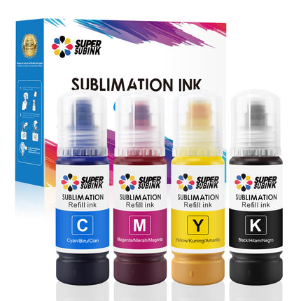 SUPERSUBINK inchiostro per sublimazione Stampante et 1810 2810 ET-2850 2830 2815 4810 Compatibile EcoTank (Riempimento automatico/Senza ICC/Anti-UV)