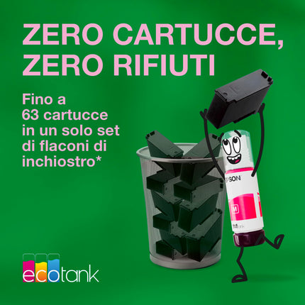 Epson EcoTank ET-2870 Stampante con Serbatoi D’inchiostro | Stampa a Casa Alti Volumi | Wi-Fi | A4 | Stampa, Copia, Scansione | Display LCD 3.7 cm | 3 Anni D'Inchiostro Inclusi