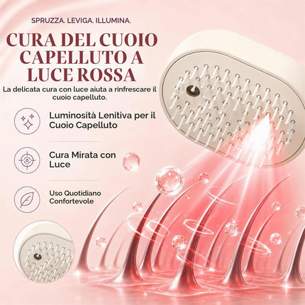 Spazzola a Vapore Capelli, Spazzola a Vapore Elettrica, Pettine Massaggiante Elettrico, Spazzola Lisciante a Vapore, Viaggio Casa Lisciante Capelli Ricci Spessi