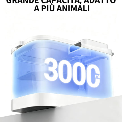 PETKIT EVERSWEET MAX Fontanella per Gatti Senza Fili, 3L Fontana per Gatti con Sensore,26dB Ultra Silenziosa, Controllo Intelligente dell'applicazione,5000 mAh 83 Giorni di Autonomia